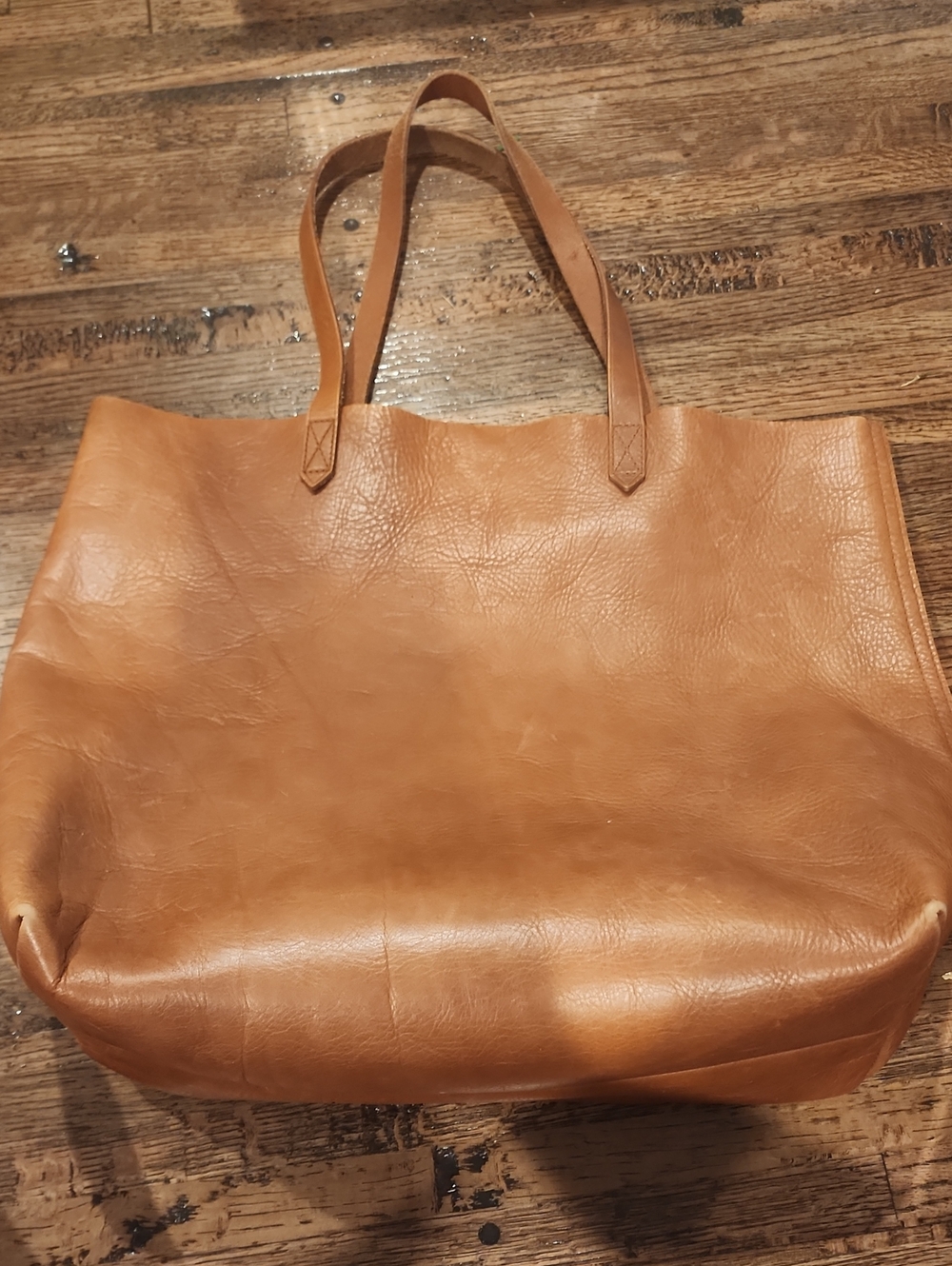 Madewell Caramel Leather Tote Bag